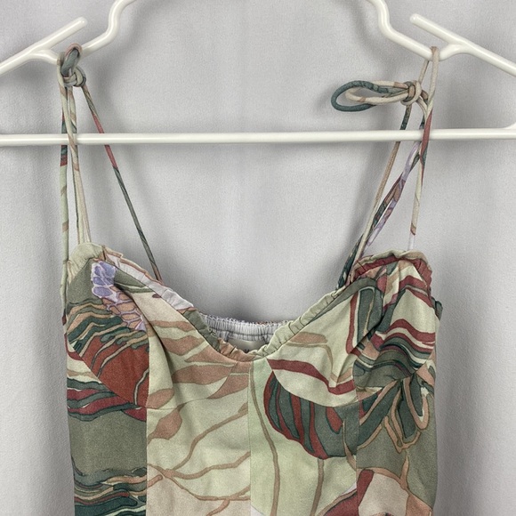 Wilfred Fable Dress Floral Bustier Mini Dress Frzn Gry/Pastel Sg Grn NWT - Sz 4 - Picture 7 of 16